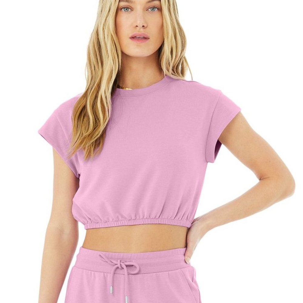 ALO Yoga Dreamy Crop Top, Lavender, XS